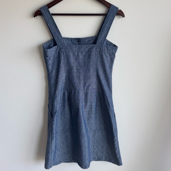 Derek Lam Chambray Indigo Blue Denim Botton Front Dress Size M (8) - Picture 3 of 9
